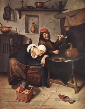  pittore - Le genre néerlandais Dutch peintre Jan Steen